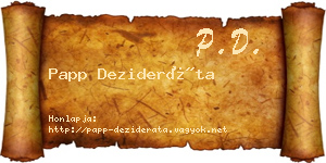 Papp Dezideráta névjegykártya
