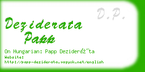 deziderata papp business card